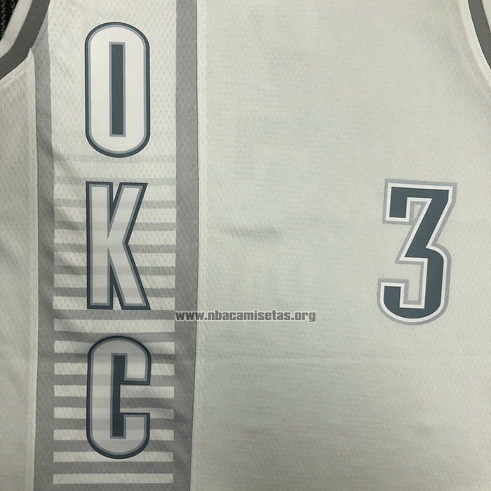 Camiseta Oklahoma City Thunder Chris Paul NO 3 Ciudad 2021-22 Blanco